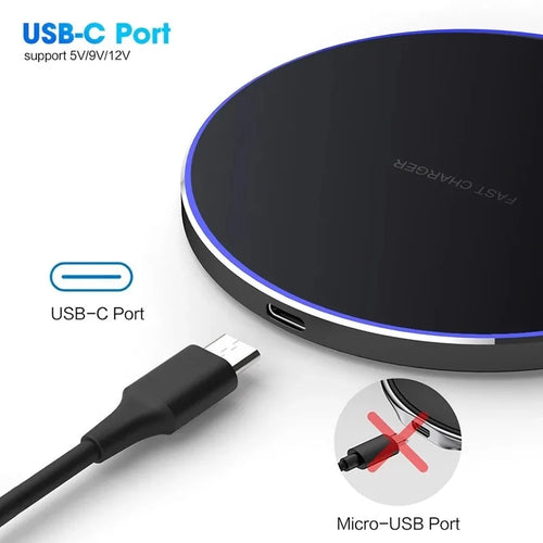 100W Fast Wireless Charging Pad & Stand - iPhone & Samsung Compatible